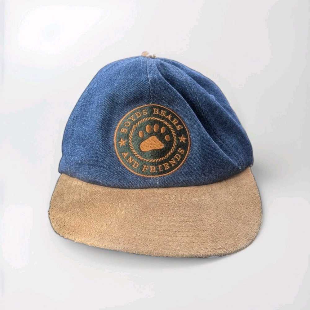 Vintage Boyds Bears Denim Dad Hat Suede Brim Coastal Grandpa